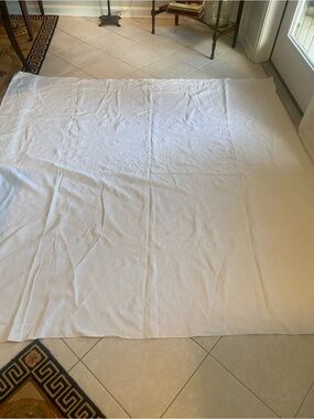 Vintage White Waffle Coverlet -